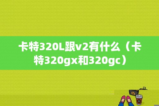 卡特320L跟v2有什么（卡特320gx和320gc）