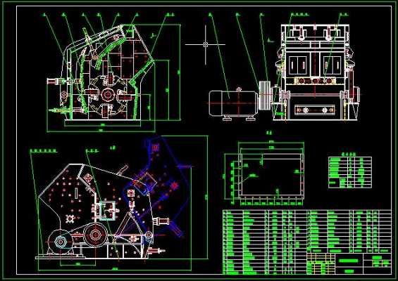 破碎机图纸什么看（破碎机剖面图）